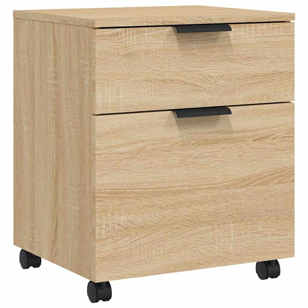 ROLLCONTAINER Mosab rollbar Sonoma-Eiche 45x38x54 cm - Sonoma Eiche, Holz (45/54/38cm) - DELUKE