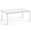 GARTENTISCH RAMBE Stahlrahmen, LOFT, Weiß - Weiß, Glas/Metall (65/125/41.5cm) - KONSIMO®