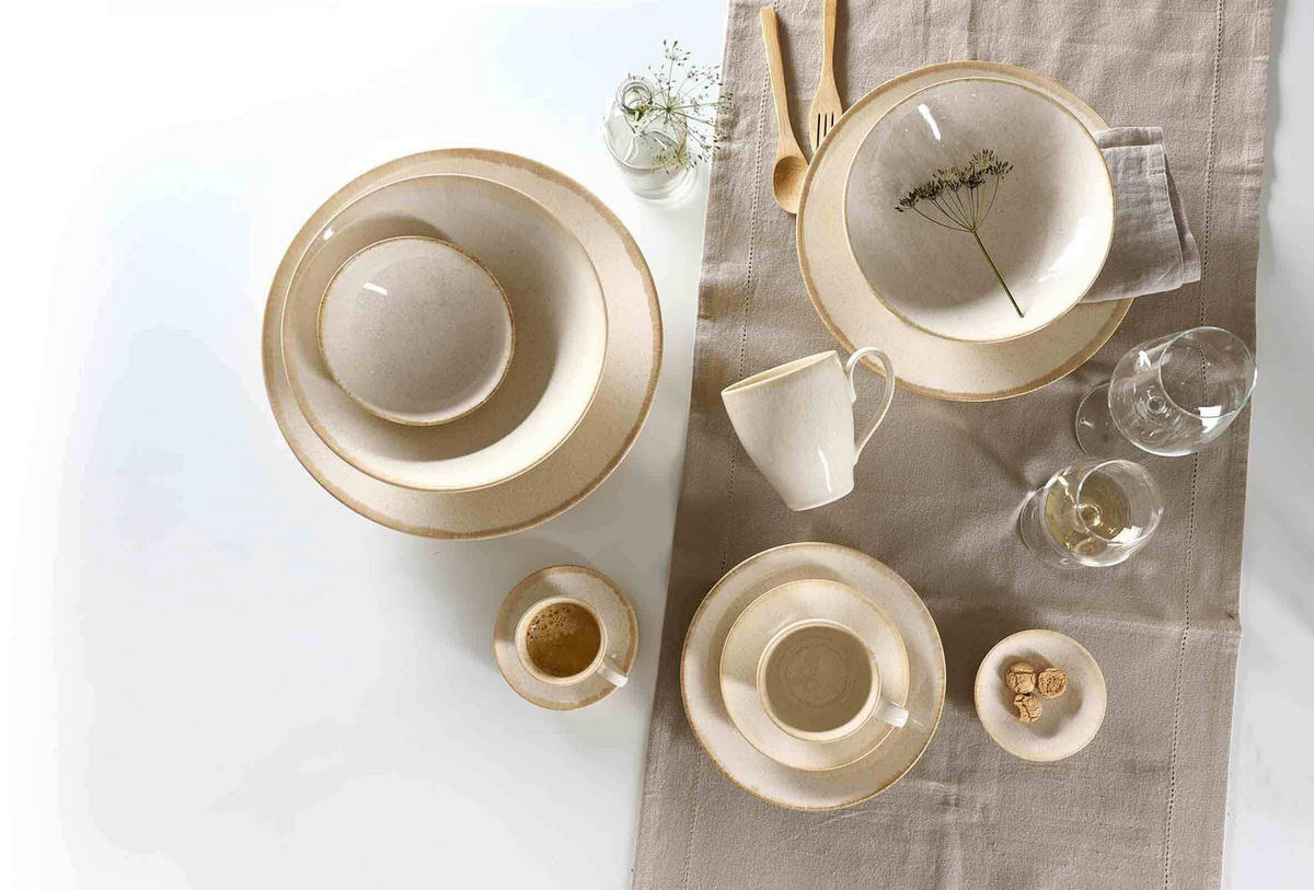 SERVIERPLATTEN Sahara Creme ø 31 cm 2er Set - Creme, Keramik (31/5/31cm) - Ritzenhoff Breker