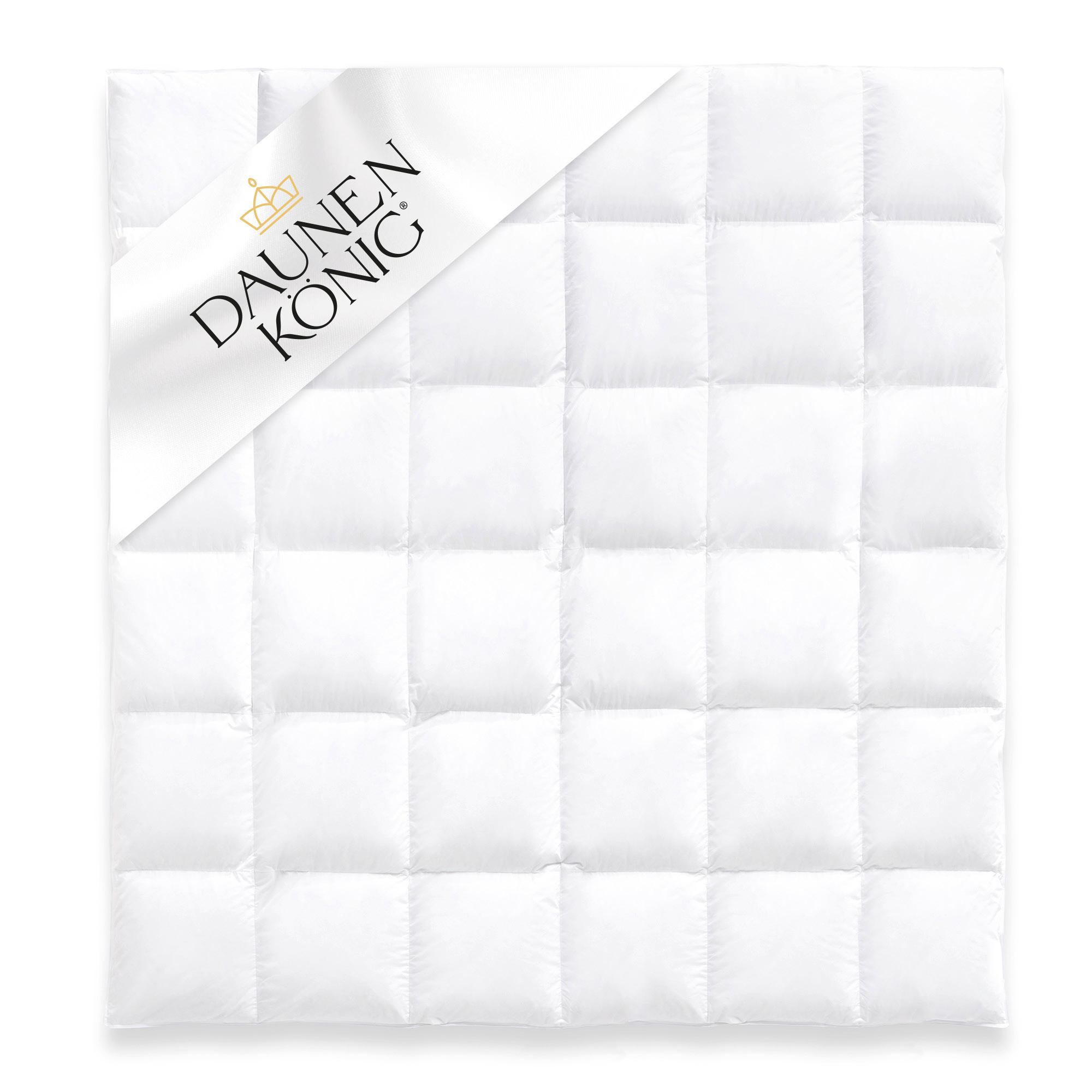 WINTERBETTDECKE QUEEN Entendaunen warm - Weiß, Naturmaterialien/Textil (200/220cm) - Daunenkönig