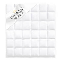 QUEEN Winterbettdecke "warm" 70% Daunen warm - Weiß, Naturmaterialien/Textil (155/220cm) - Daunenkönig