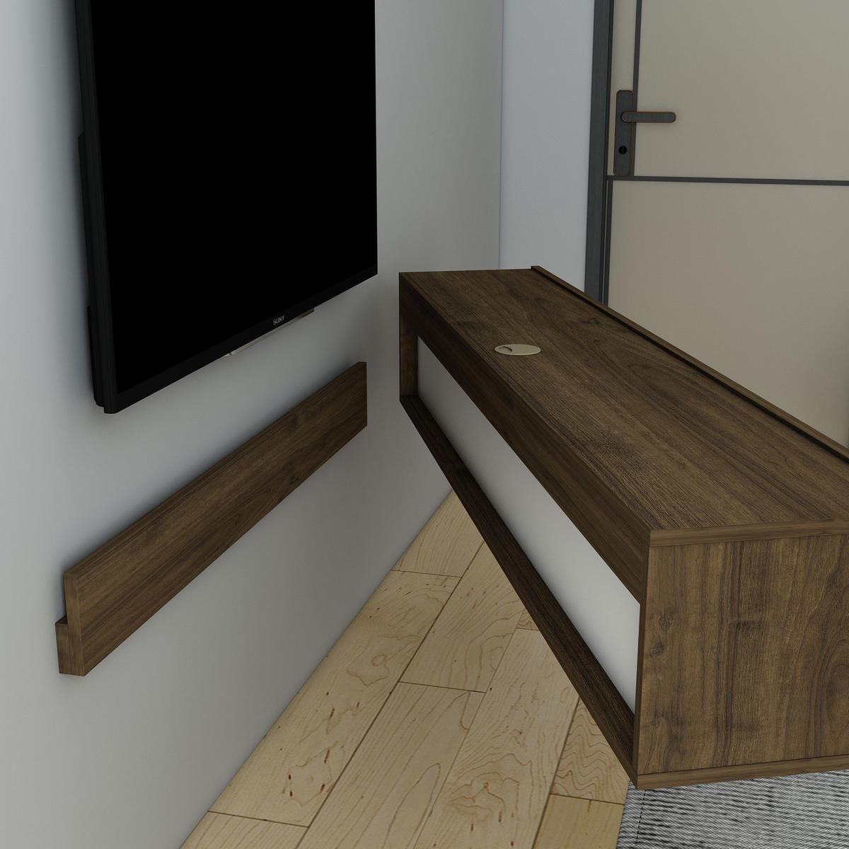 TV-MÖBEL denby Braun - Braun, Holz (31/29/160cm) - Habitat Garten