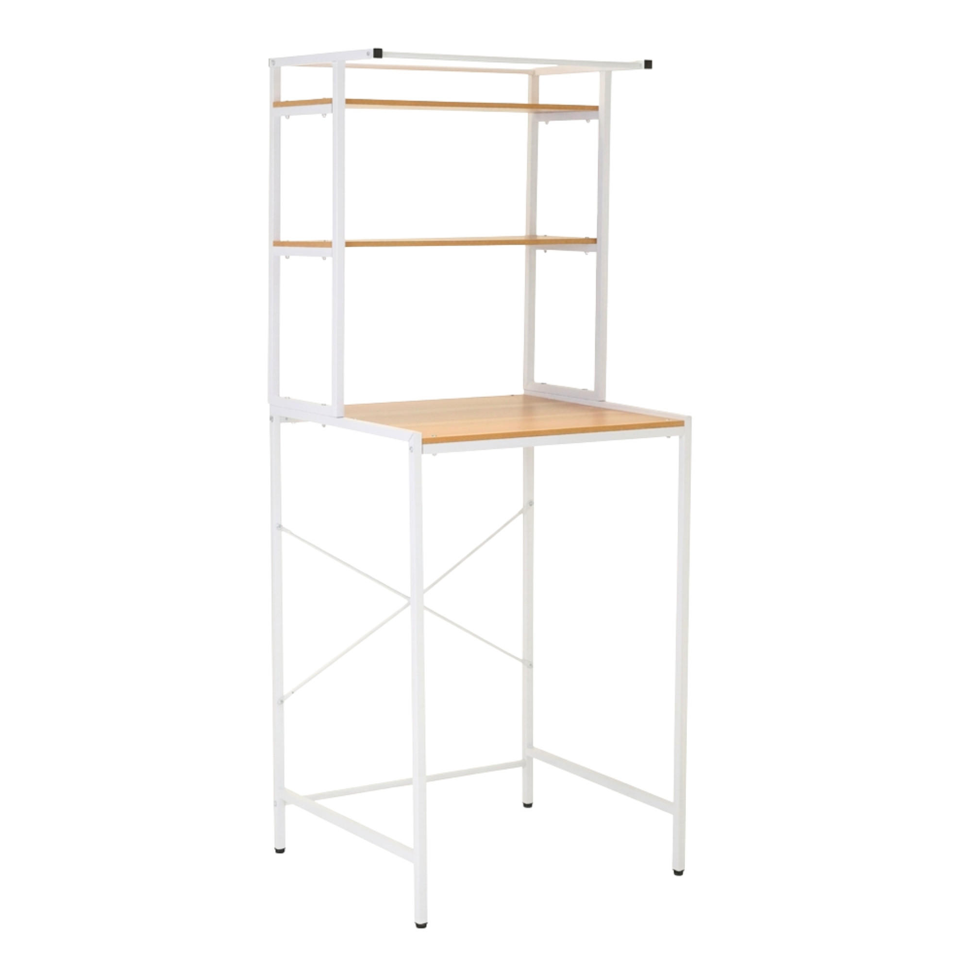 Proregal Waschmaschinenregal Weiß 69x176.5x60 cm