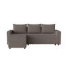 ECKSOFA Goka Lux L mit Schlaffunktion und 2 Bettkästen, Braun - Braun, Textil (230/146cm) - Fedve