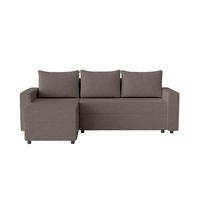 ECKSOFA Goka Lux L mit Schlaffunktion und 2 Bettkästen, Braun - Braun, Textil (230/146cm) - Fedve