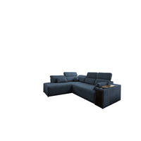ECKSOFA Mindy VII mit Schlaffunktion und verstellbarer Rückenlehne, Stoff Verita Blau Links - Blau, Holz/Textil (230/288cm) - Kaiser Möbel