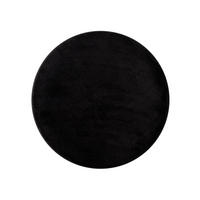 TEPPICH CUDDLE ROUND Schwarz 100/100 cm - Schwarz, Kunststoff (100/100cm) - Tapiso