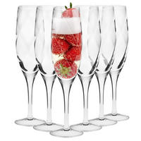 SEKTGLÄSER ROMANCE, 6ER-SET, 170 ML, HANDGEFERTIGT - Transparent, Glas (0.17L) - Krosno Glass