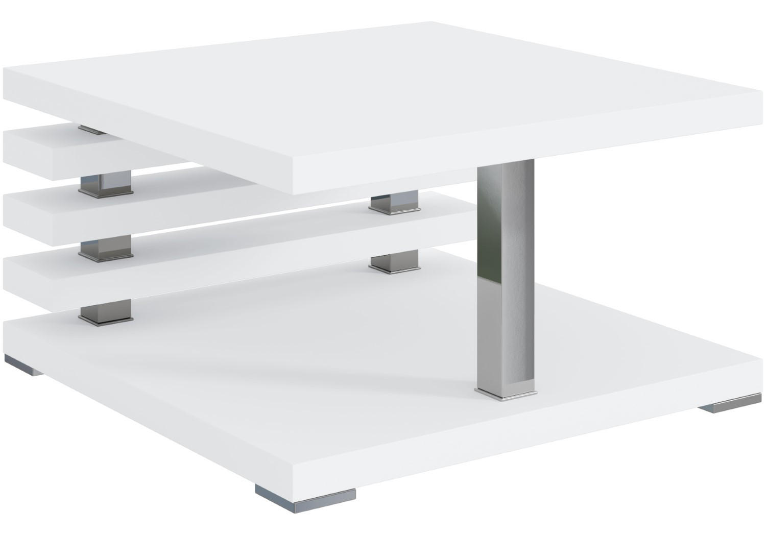 KAFFEETISCH 60x60x32 cm - Weiß - YOTO - Weiß, Holzwerkstoff (60/60/32cm) - ALTDECOR