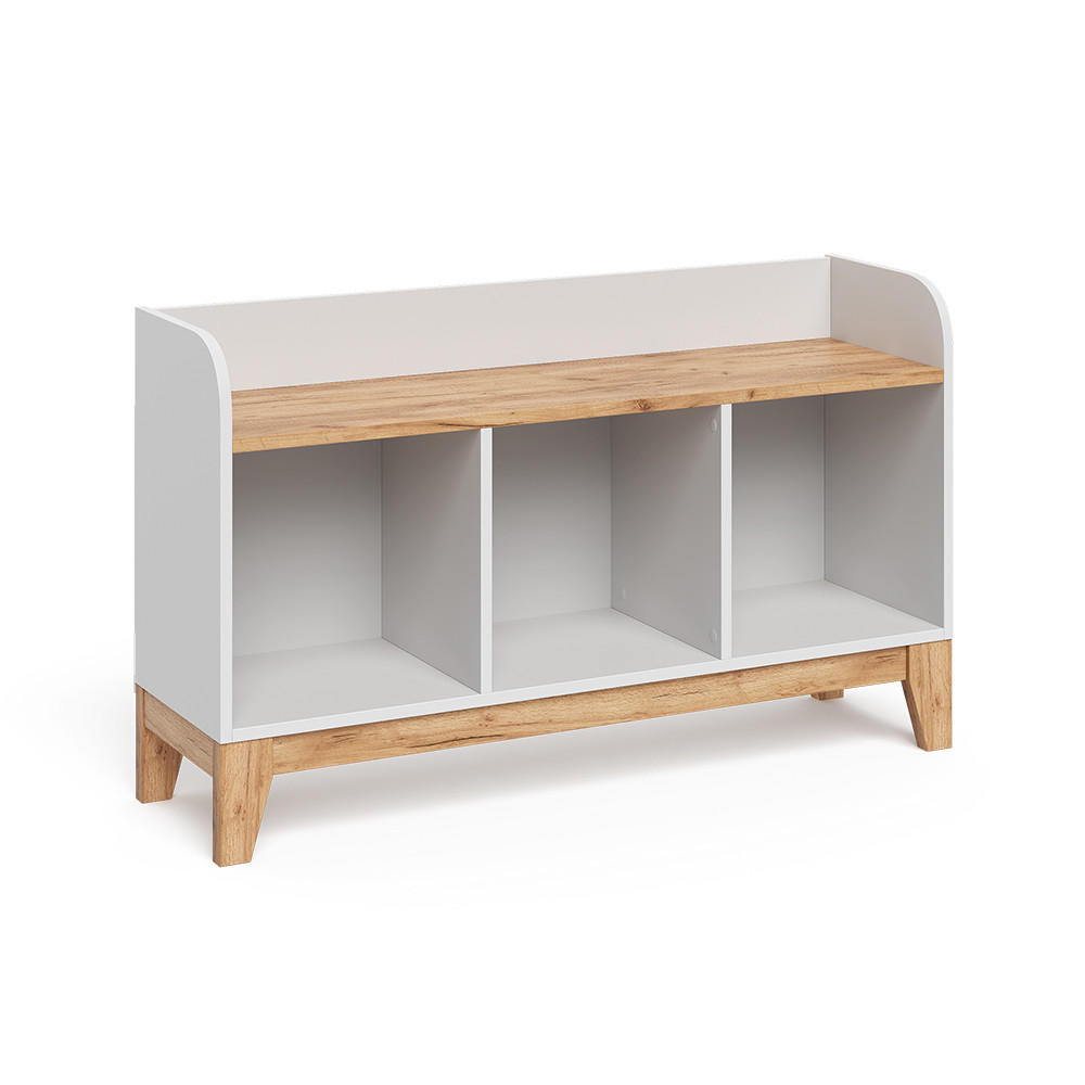 KINDERSITZBANK Malia Weiß/Artisan 107.2 x 63.8 cm - Weiß, Holzwerkstoff (107.2/63.8/30.6cm) - VitaliSpa