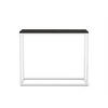 KONSOLENTISCH Well 100 Schwarz, Weiße Beine - Schwarz/Weiß, Holzwerkstoff/Metall (25/100/80cm) - Bettso