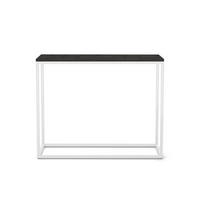 KONSOLENTISCH Well 100 Schwarz, Weiße Beine - Schwarz/Weiß, Holzwerkstoff/Metall (25/100/80cm) - Bettso