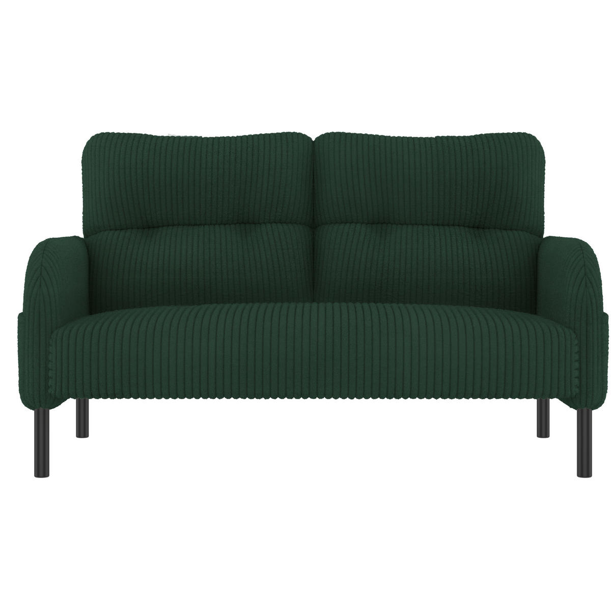 SOFA 2-Sitzer 120 x 75 x 79 cm Cord Emerald - Grün, Kunststoff (120/79/75cm) - Meubliv
