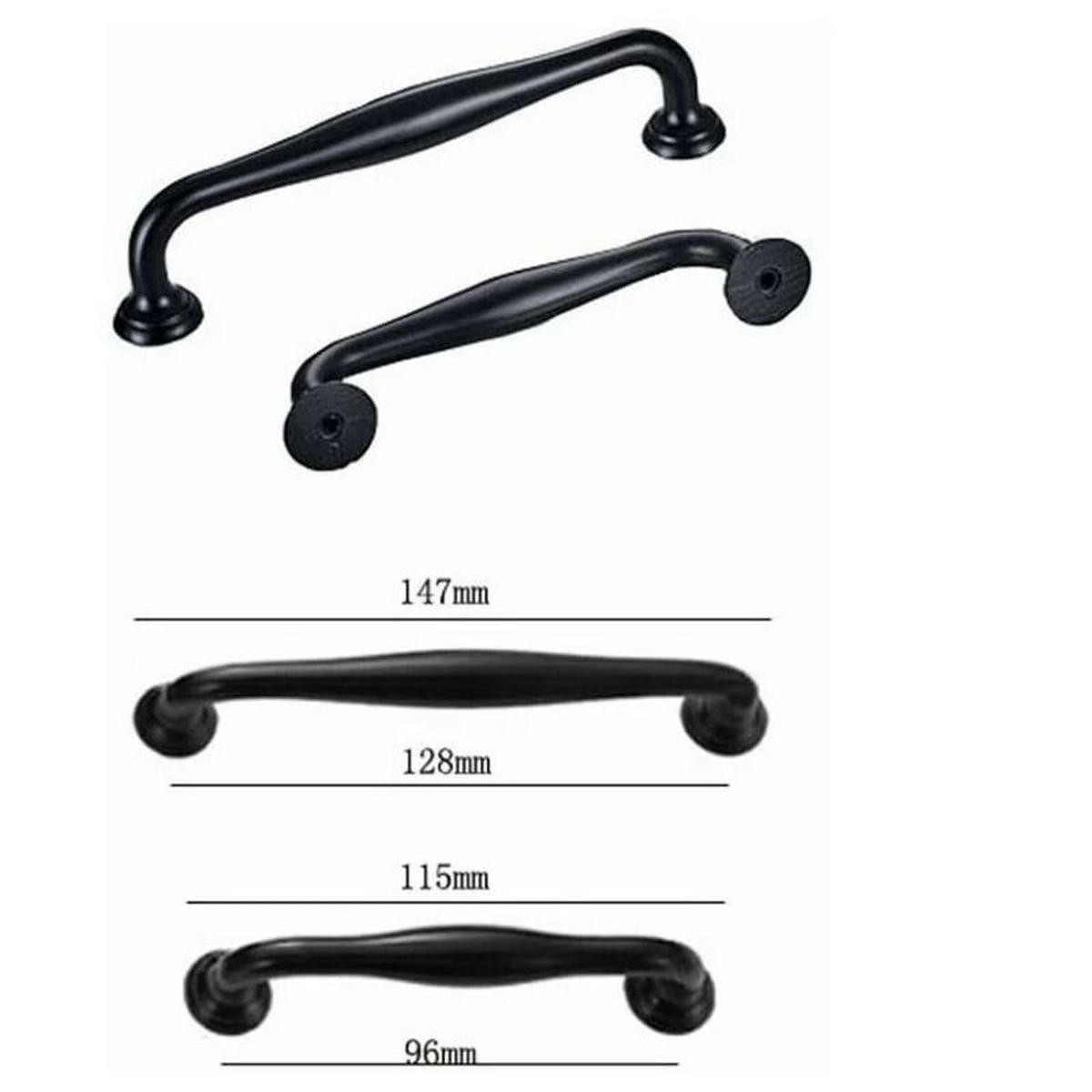 MÖBELGRIFF Schwarz 10er-Set 96 mm - Schwarz, Metall (1/2/11.5cm)