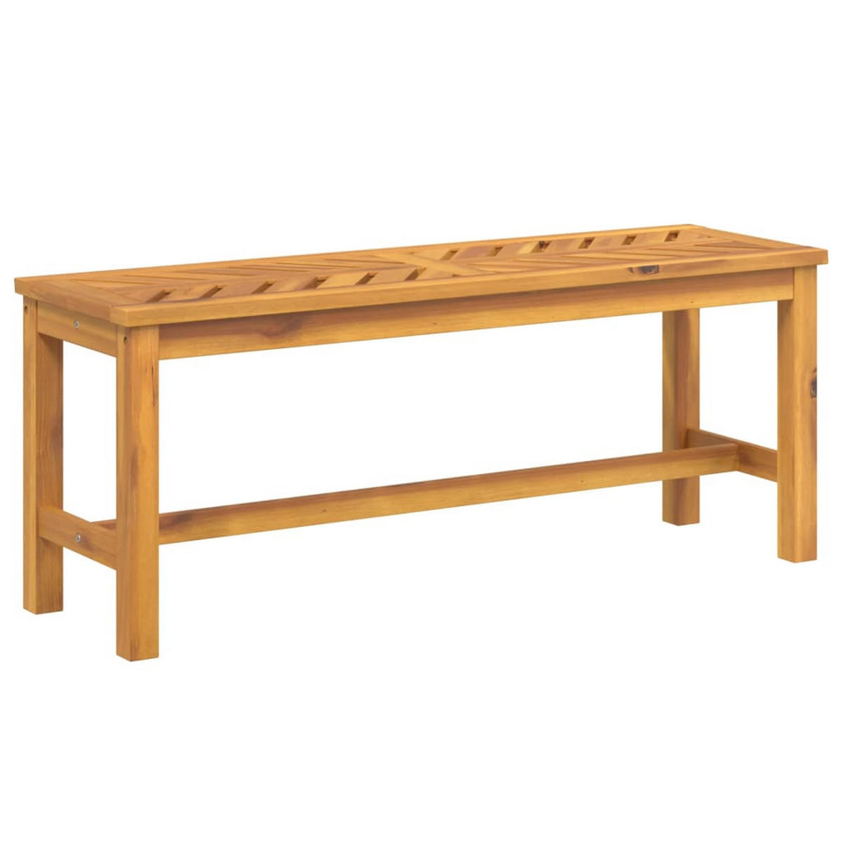 GARTENBANK 110 cm Massivholz Akazie - Braun, Holz (110/45/35cm) - furnicato