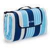 PICKNICKDECKE - Dunkelblau/Hellblau, Textil/Metall (200/200cm) - Relaxdays