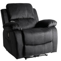 RELAXSESSEL ARON fürs Wohnzimmer Schwarz - Schwarz, Holz/Textil (53/101/88cm) - makarowski meble
