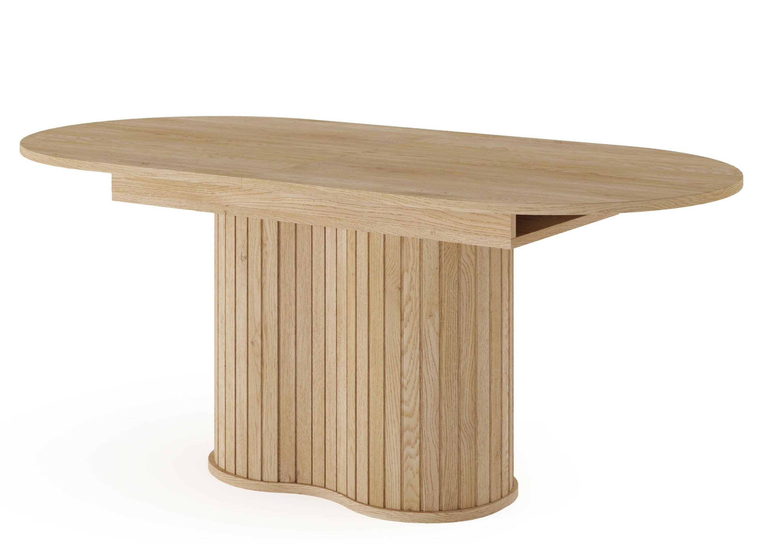 TISCH Weiß LOVE Ausziehbar Oval - Beige, Holzwerkstoff (90/90/76cm) - Sepro Meble