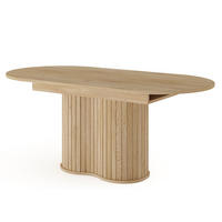 TISCH Weiß LOVE Ausziehbar Oval - Beige, Holzwerkstoff (90/90/76cm) - Sepro Meble