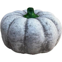 STEINFIGUR Kleiner Kürbis frostfest Steinguss wetterfest - Grau, Stein (7/5/7cm) - stoneandstyle