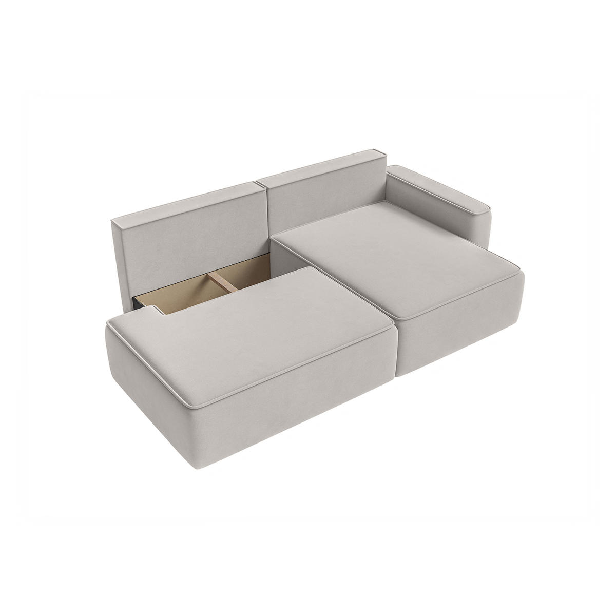 ECKSOFA Sarro mit Schlaffunktion, Weiß - Weiß, Textil (260/165cm) - Fedve