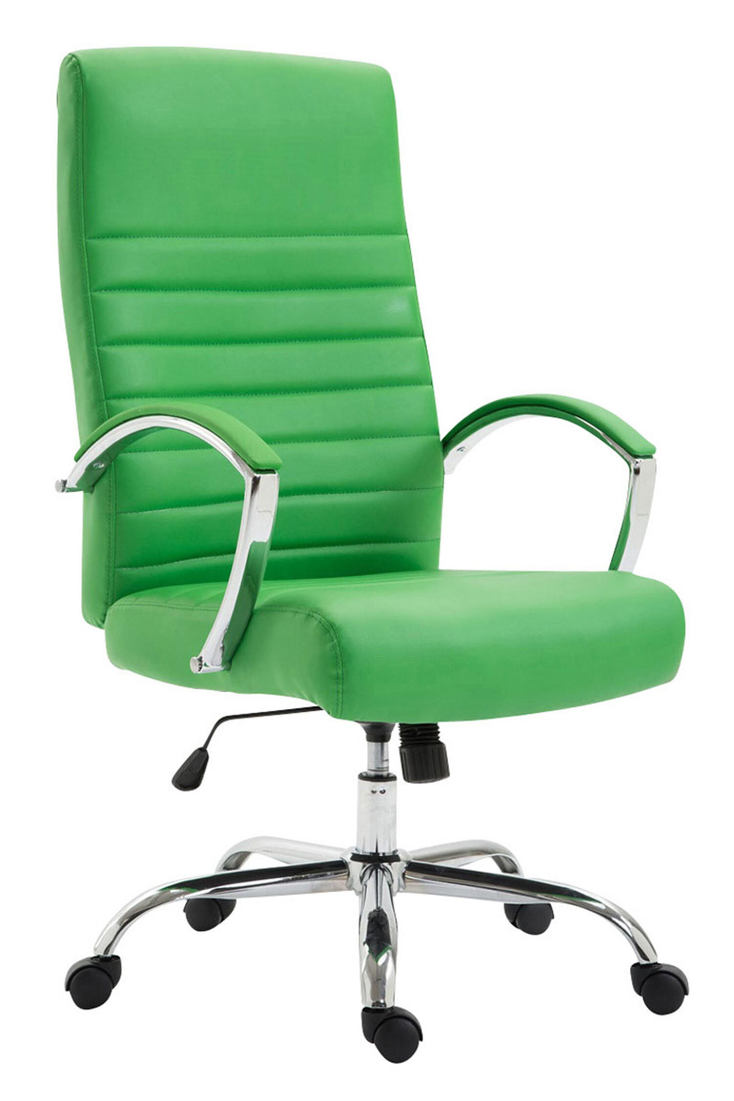 BÜROSTUHL Vallon, Kunstleder Grün - Grün, Textil/Metall (60/118/68cm) - TPFLiving