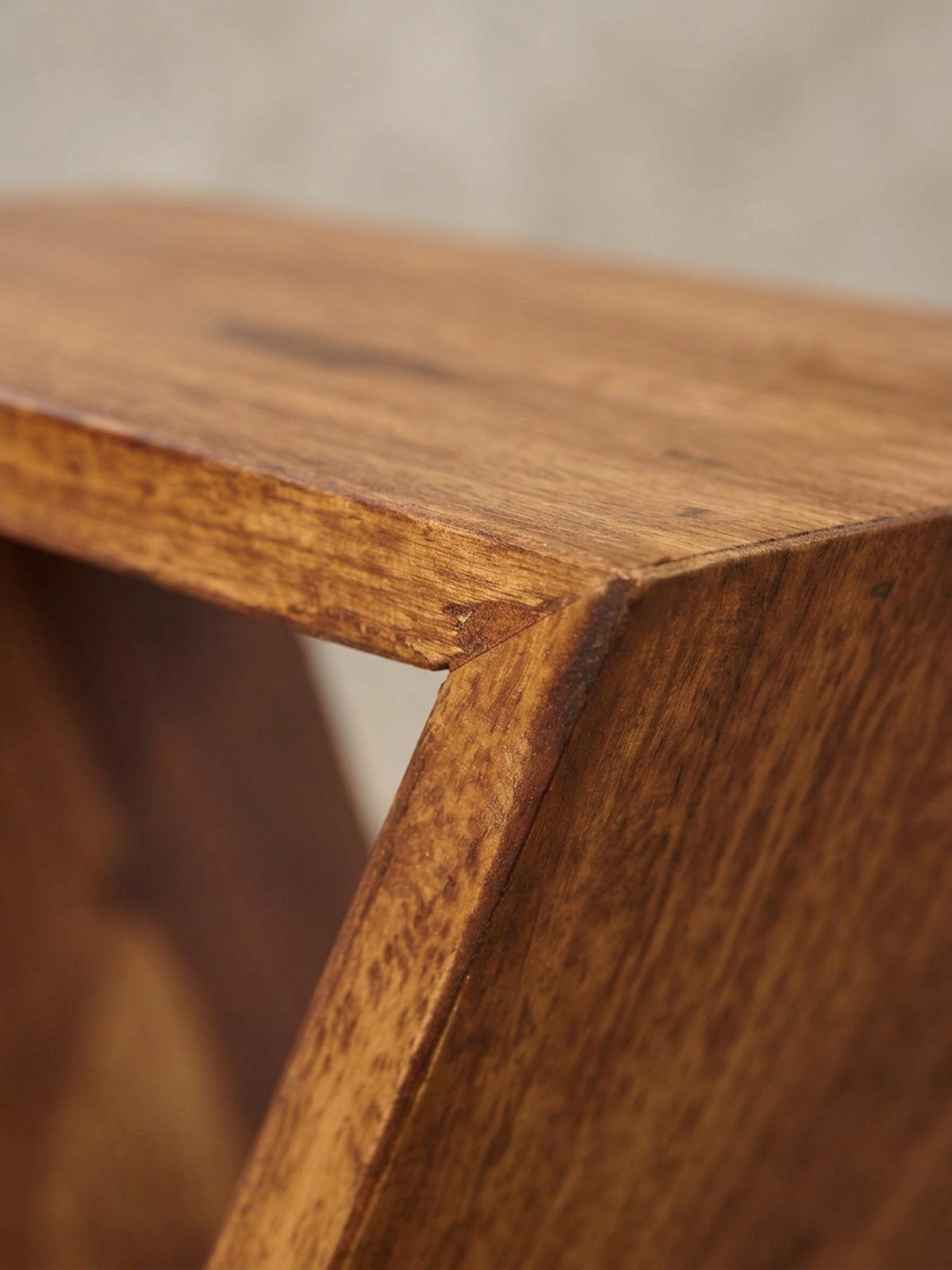 BEISTELLTISCH – Massivholz Braun X-Gestell mit 2 Ablagen - Braun, Holz (30/43/60cm) - KADIMA DESIGN