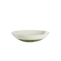 SCHALE Binanga Weiß Ø34/7,5 cm - Weiß/Grün, Kunststoff (34/7.5cm) - Light & Living