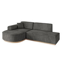 ECKSOFA Ottomane Links ARRIO-L1 - 243x171x83 cm Dunkelgrau - Dunkelgrau, Holzwerkstoff/Textil (243/171cm) - ALTDECOR