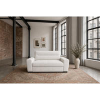 2-SITZER Carlisle Chenille Beige 183/97/93 cm - Ecru, Kunststoff/Textil (183/93/97cm) - foamnova