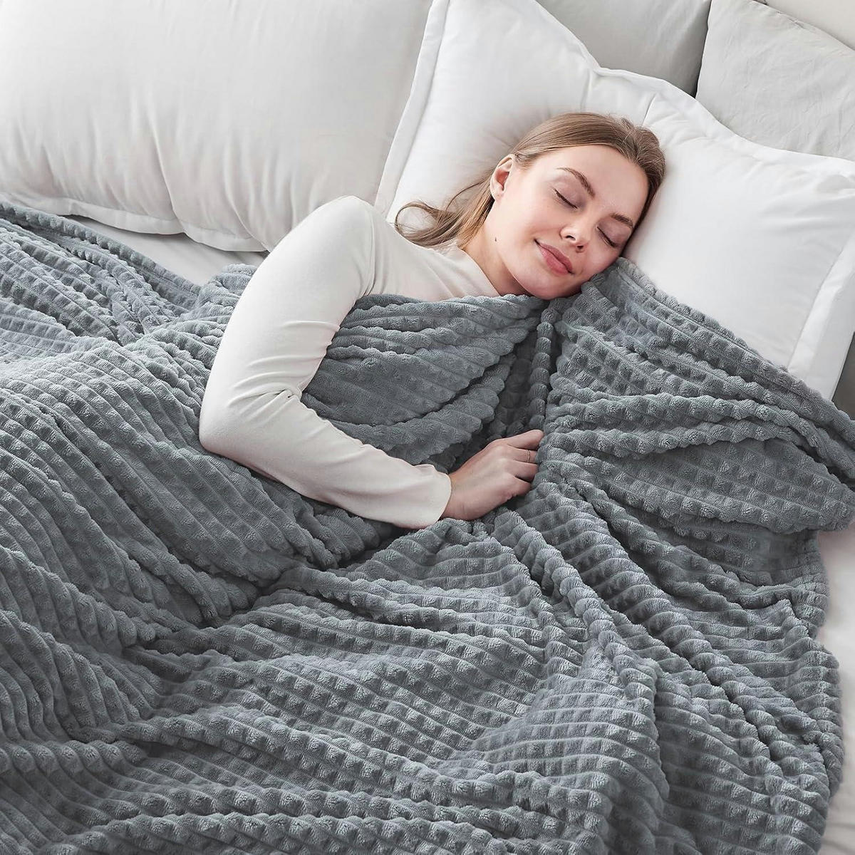 KUSCHELDECKE 150 x 200 cm Dunkelgrau - Grau, Textil (150/200cm)