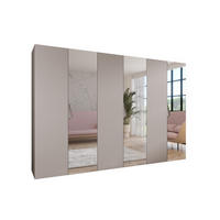 DREHTÜRENSCHRANK 202/300/52 6-türig - Beige, Holz/Metall (300/202/52cm) - Abiks Möbel