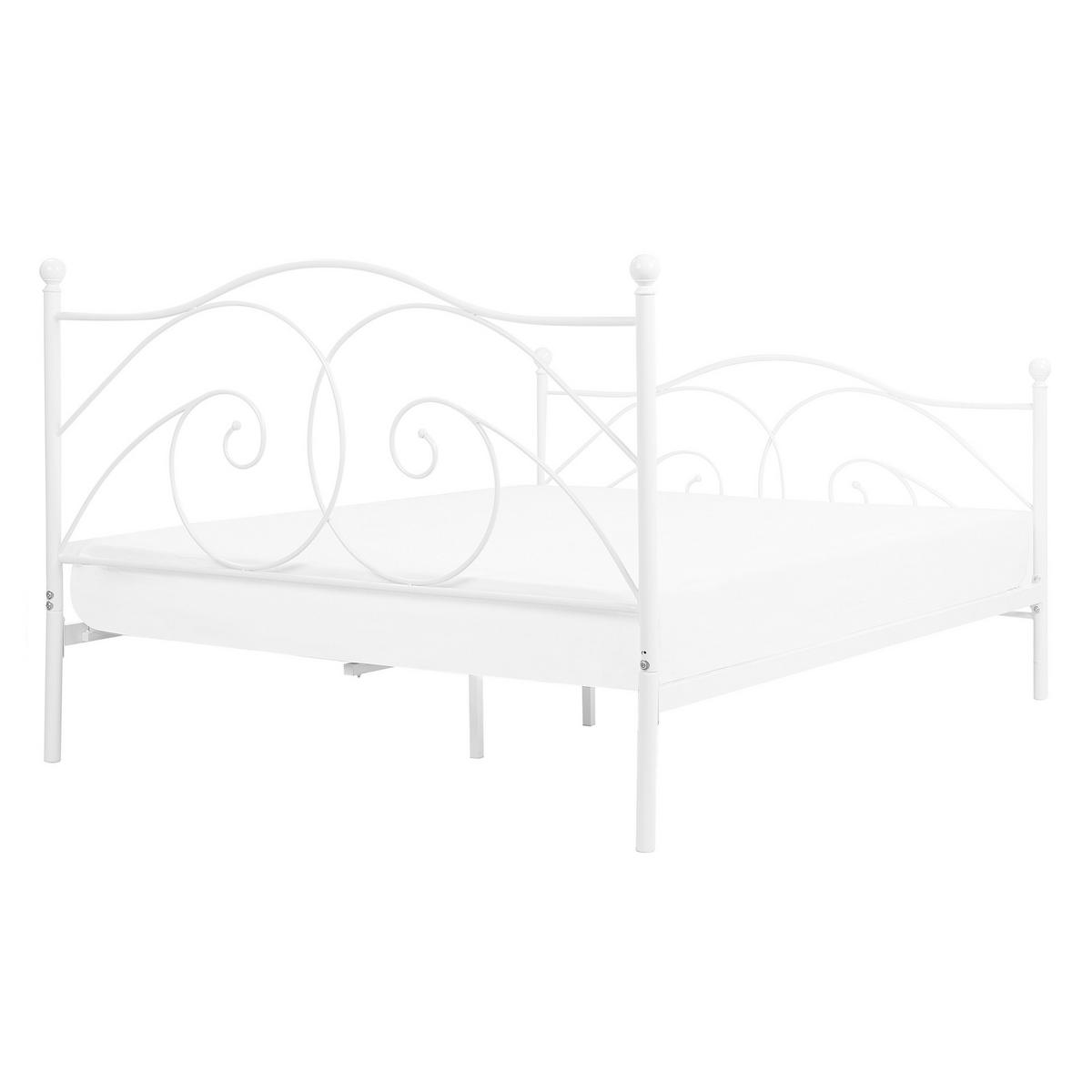 METALLBETT 140/200cm Weiß Dinard - Weiß, Metall (140/200cm) - Beliani