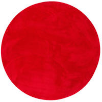 KINDER SUPER SOFT FELLTEPPICH PEARL KIDS RUND - Rot, Textil (160/160cm) - Pergamon