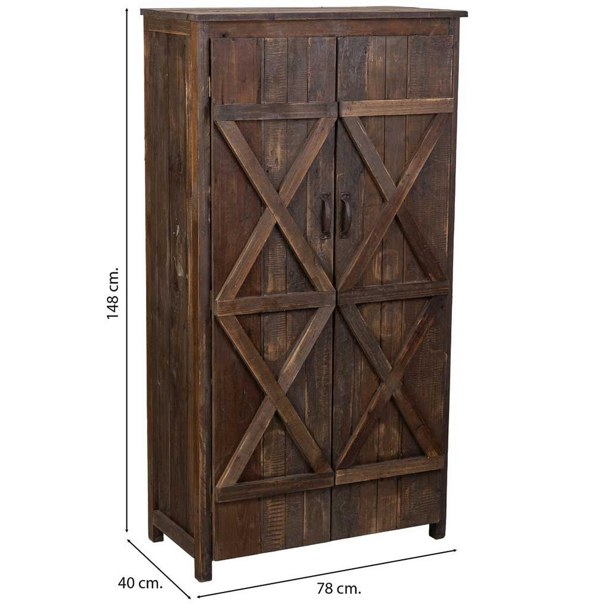 KLEIDERSCHRANK 78x40x148 cm Braun - Braun, Holz (78/148/40cm) - Wanderlust
