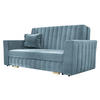 SCHLAFSOFA Viva Glam III - Naturfarben/Hellblau, Holz/Kunststoff (160/85/98cm) - MIRJAN24