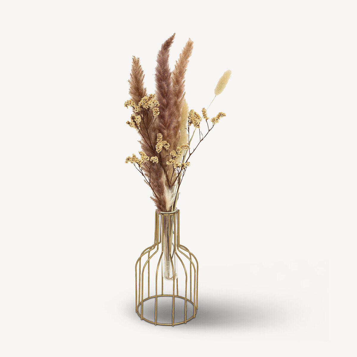 VASE Gestell mit getrockneten Pflanzen 40 cm - Goldfarben, Metall (40cm) - Atmosphera Createur d´interieur
