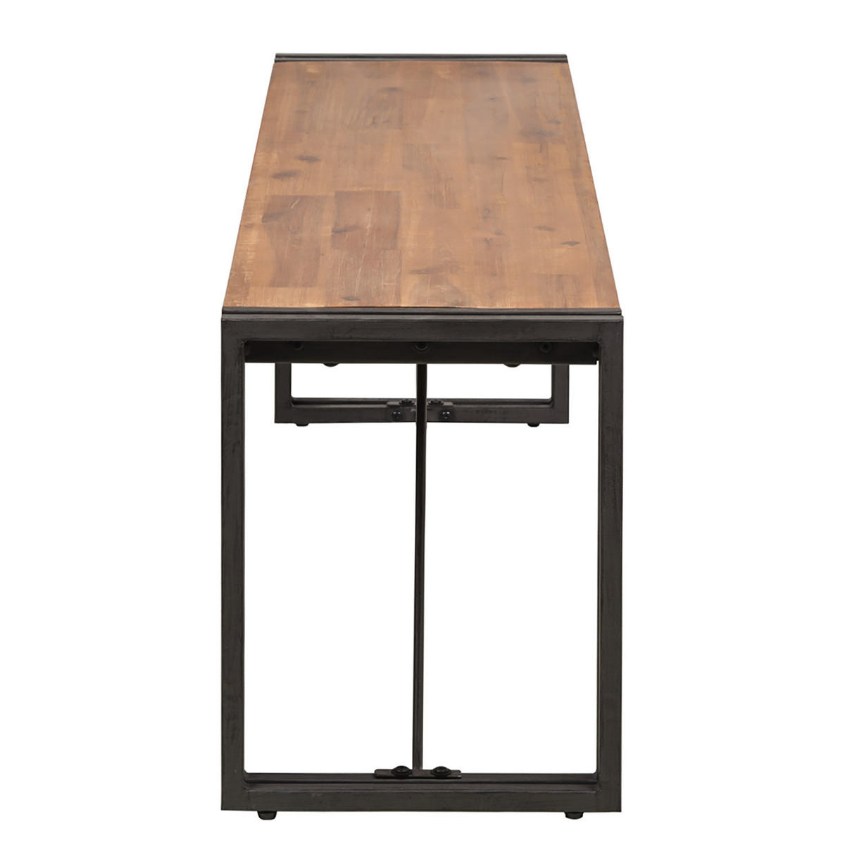 SITZBANK - Akazie massiv / Metall - Akaziefarben, Holz (165/45/36cm) - home24