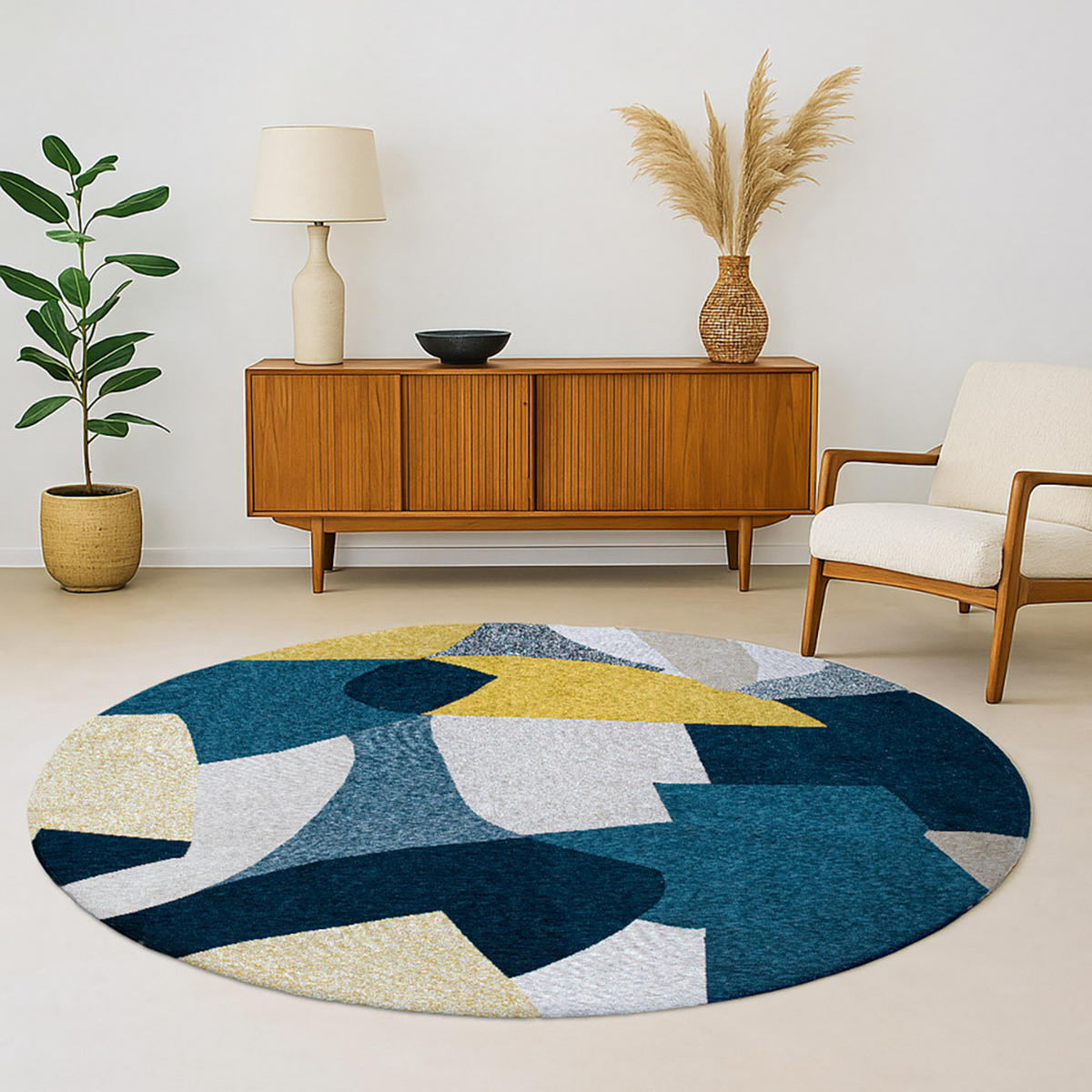 TEPPICH Duck Song Gallery Shapes 240/240 cm - Multicolor, Kunststoff/Textil (240/240cm) - Louis De Poortere