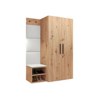 GARDEROBEN-SET Medi IV - Schwarz/Weiß, Holzwerkstoff/Kunststoff (80/191/50cm) - MIRJAN24