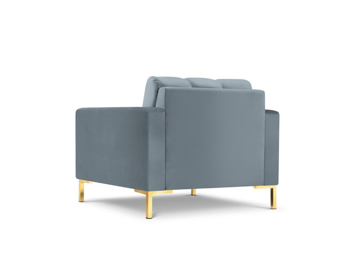 SESSEL Mamaia aus Samt hellblau - Hellblau, Textil (92/75/87cm) - Micadoni