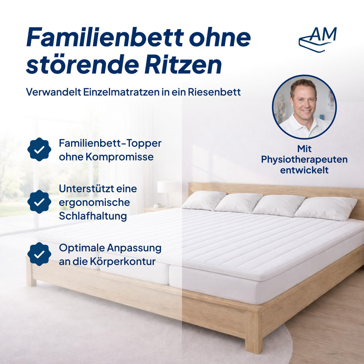 GELSCHAUM TOPPER 240/200 cm - 6cm Höhe & Tencel Bezug - Weiß, Textil (240/200cm) - AM Qualitätsmatratzen