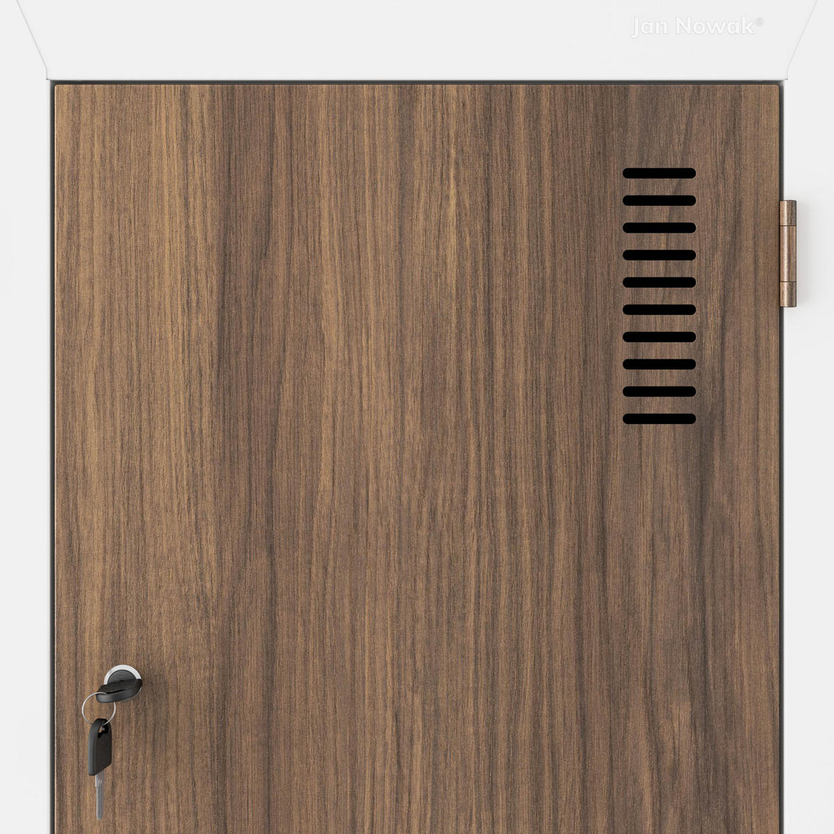 KLEIDERSCHRANK Typ L JULIA 185x80x45 cm - Nussbaumfarben/Weiß, Metall (80/185/45cm) - Jan Nowak