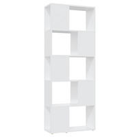 BÜCHERREGAL Raumteiler Weiß 60/24/155 Holzwerkstoff - Weiß, Holz (60/155/24cm) - vidaXL