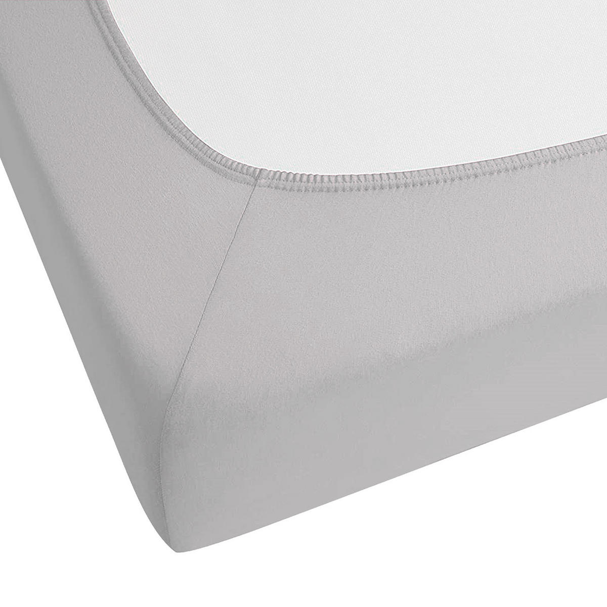 SPANNBETTLAKEN Grau 140/200 cm Hofuf - Grau, Textil (140/200cm) - Beliani