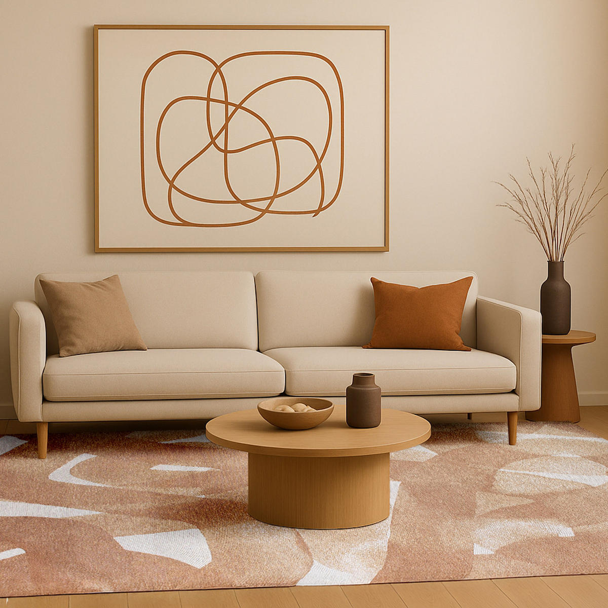 TEPPICH My way Tan 80/150 cm - Rosa, Textil (80/0.3cm) - Lola&Moi