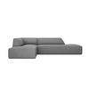 ECKSOFA links Ruby aus strukturiertem Stoff grau 4 Sitzplätze - Grau, Textil (180/273cm) - Micadoni