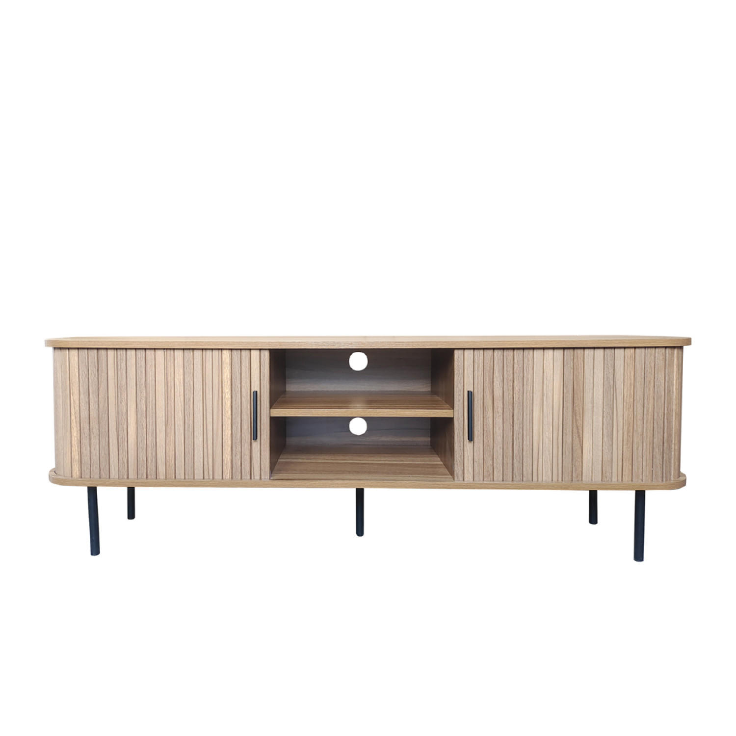 TV-MÖBEL Manado aus Holz Länge 140 cm - Braun, Holzwerkstoff (140/40/46cm) - Concept Usine