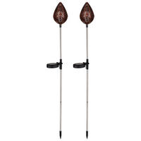 LED AUSSENLEUCHTE Edelstahl Kupfer 2er Set - Kupferfarben, Kunststoff (8/8/85cm) - Globo Lighting