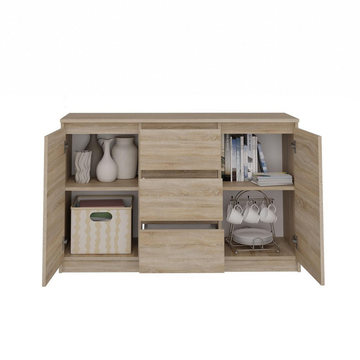 KOMODA - dub sonoma, kompozitné drevo (120/75/40cm) - RAUMHIRSCH FURNITURE
